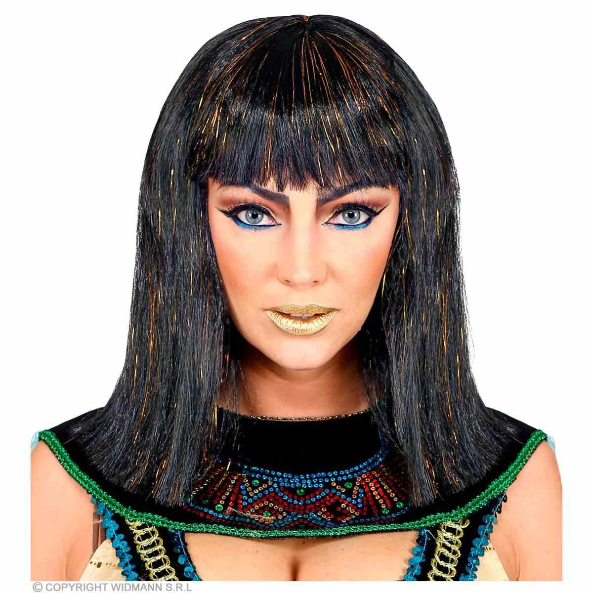 Parrucca cleopatra nera