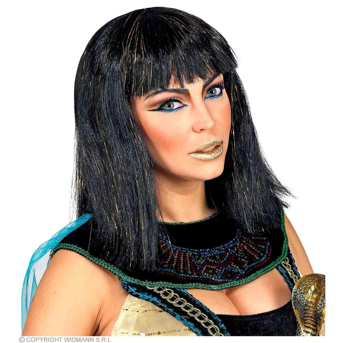 Parrucca cleopatra nera