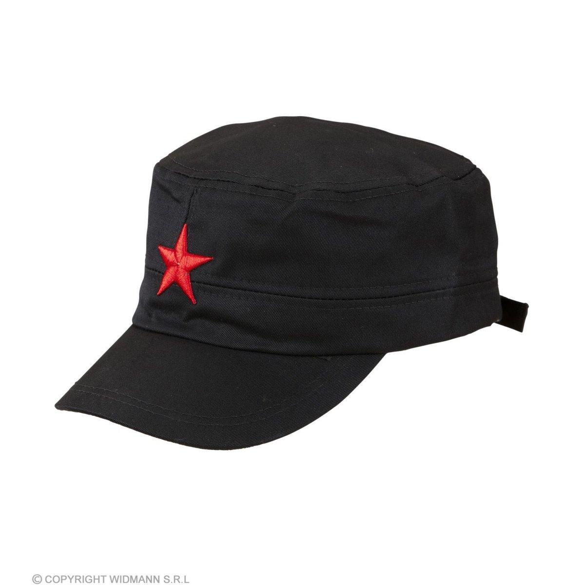 Cappello berretto nero stella rossa