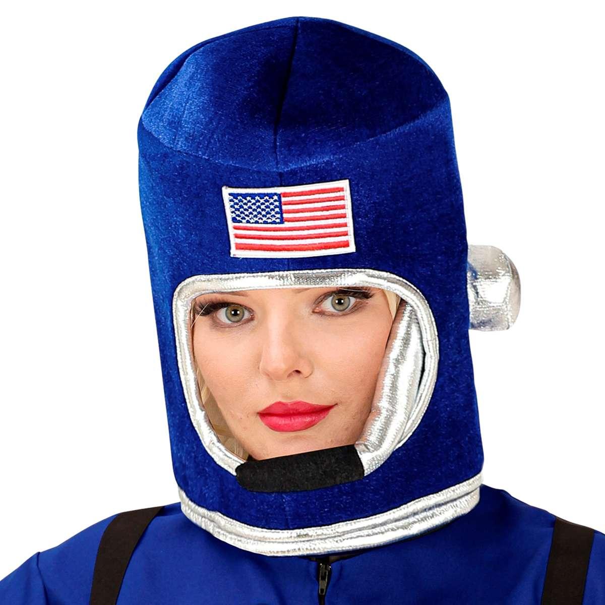 Casco astronauta tessuto blu