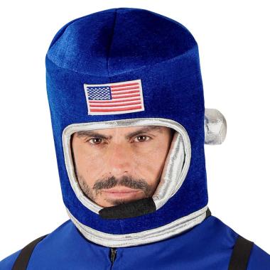 Casco astronauta tessuto blu