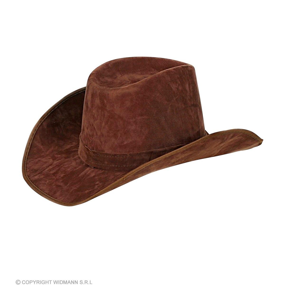 Cappello cowboy lusso scamosciato marrone