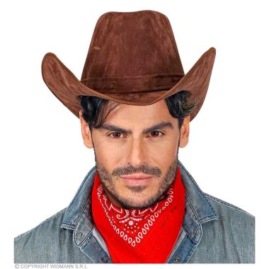 Cappello cowboy lusso scamosciato marrone