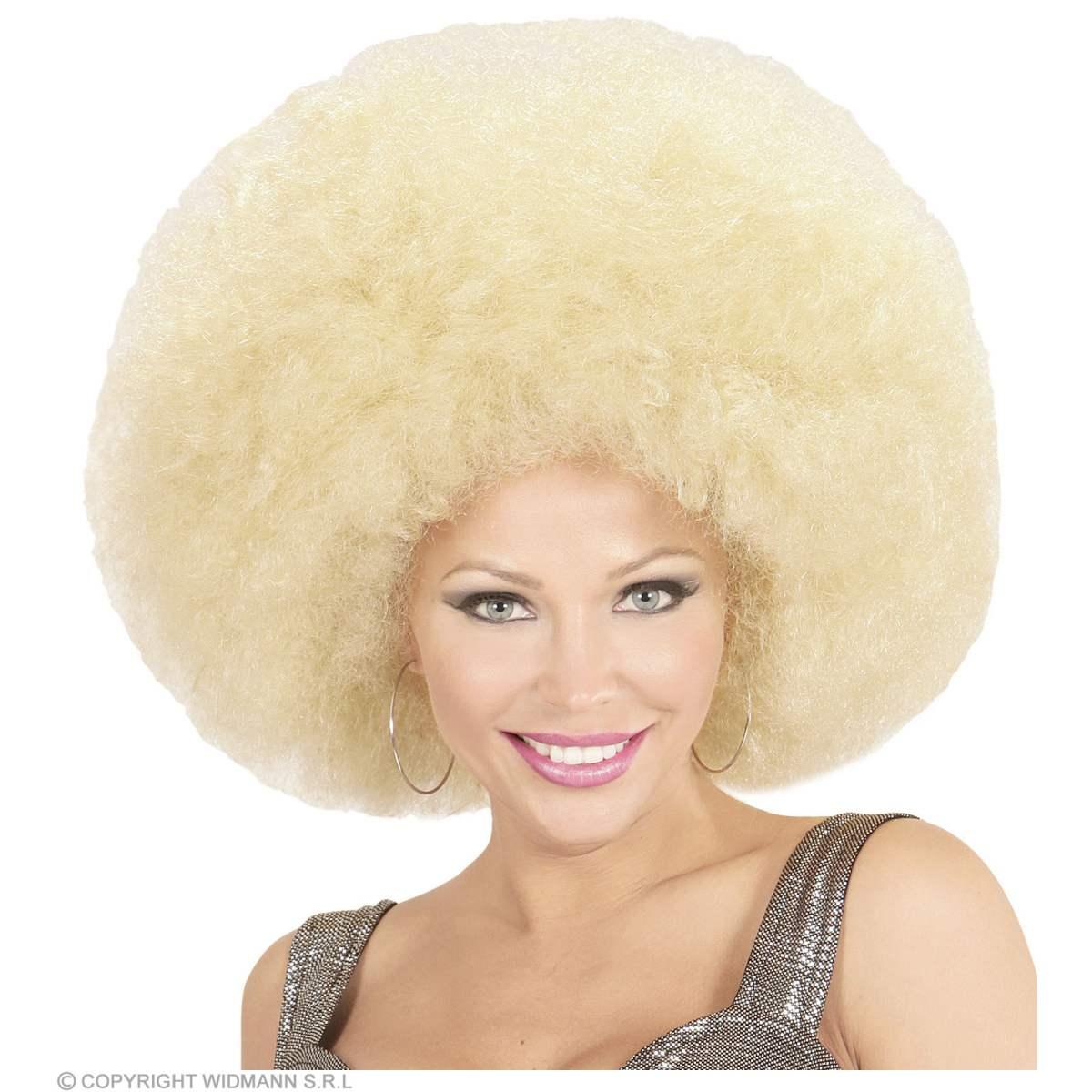 Parrucca afro bionda