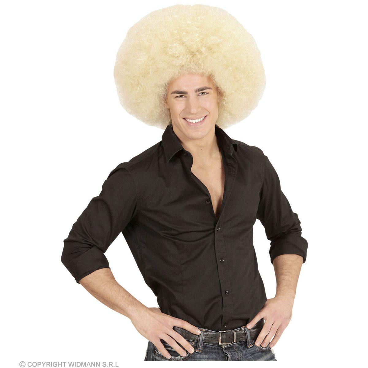 Parrucca afro bionda