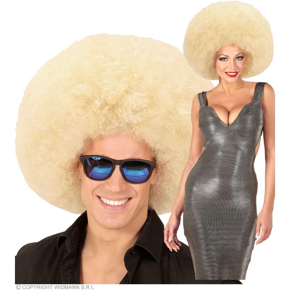 Parrucca afro bionda