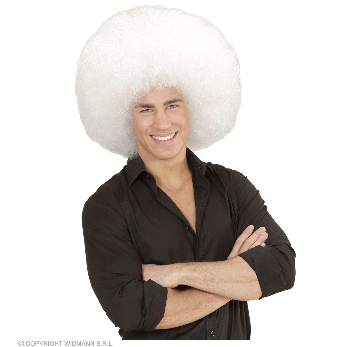 Parrucca afro bianca