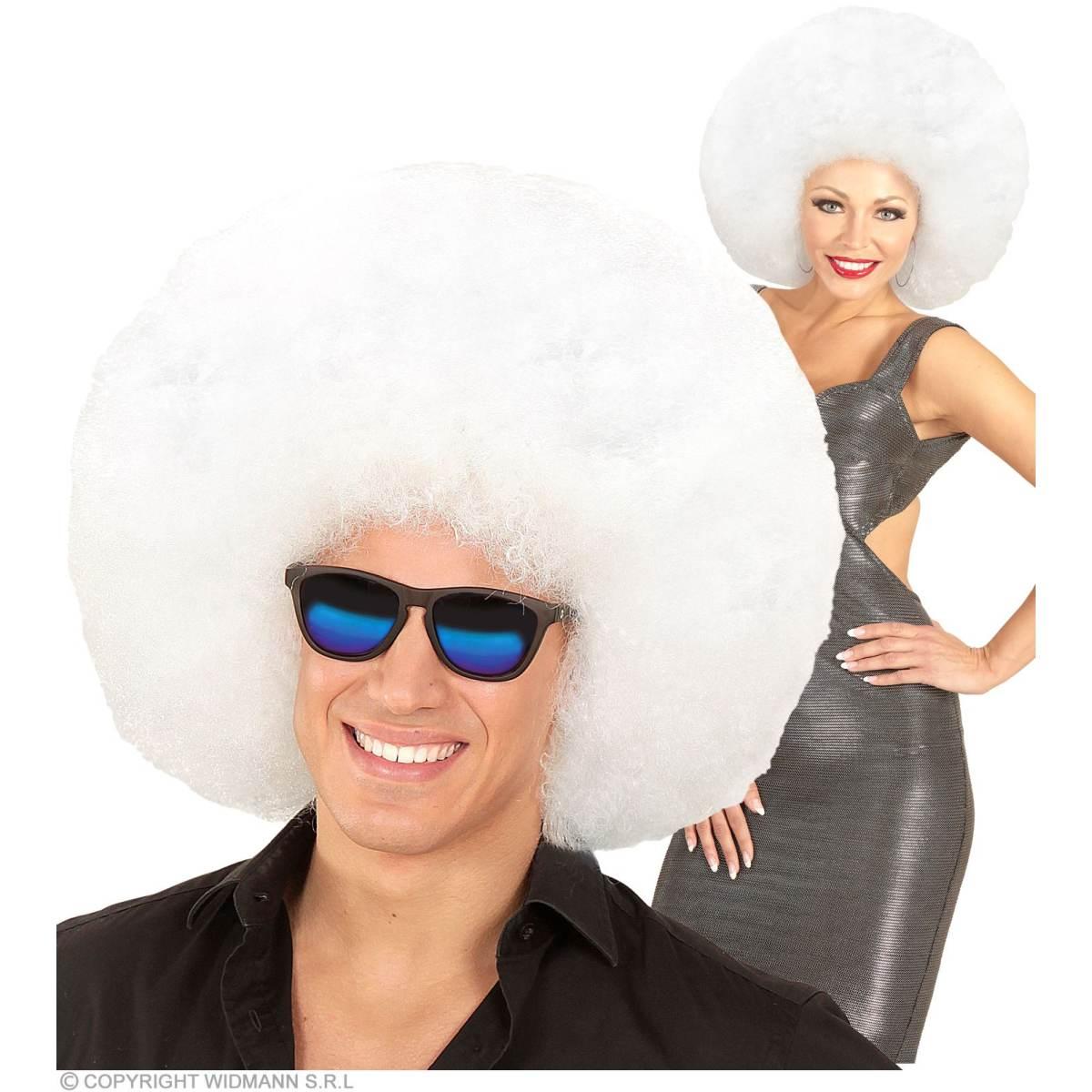 Parrucca afro bianca