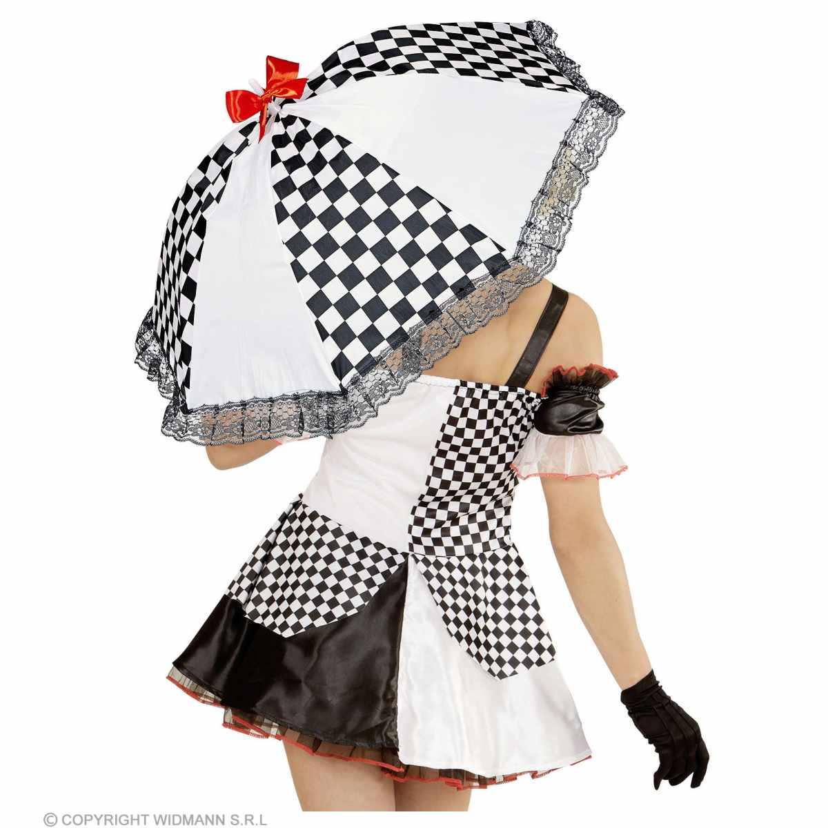 Ombrellino fantasia quadri nero bianco