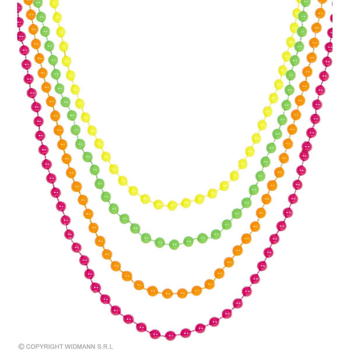 Collana perline fluorescenti 4 colori assorite
