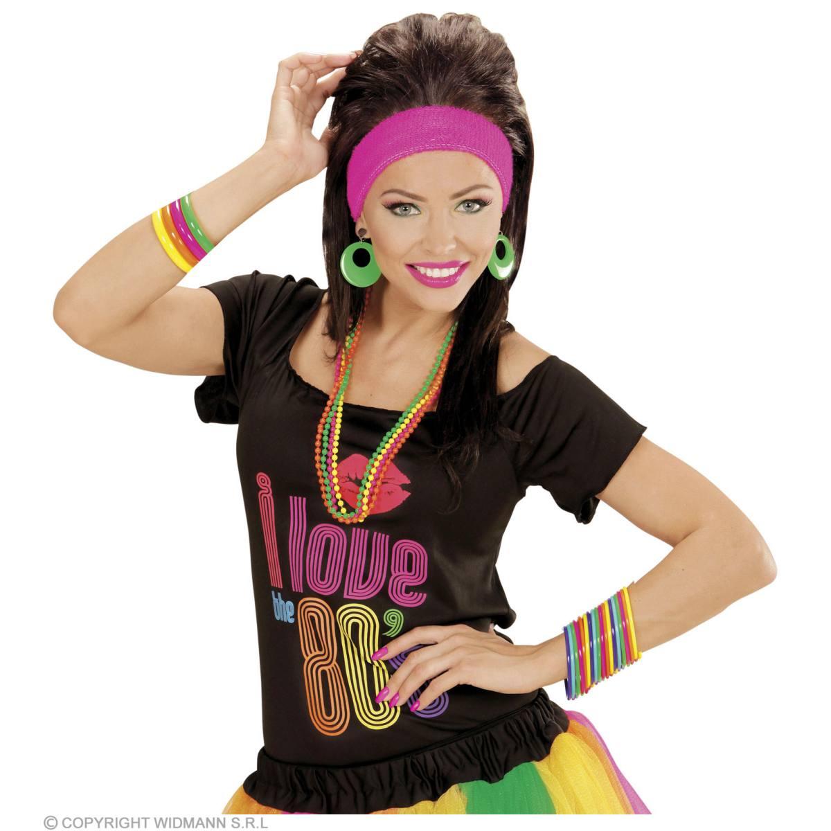 Collana perline fluorescenti 4 colori assorite