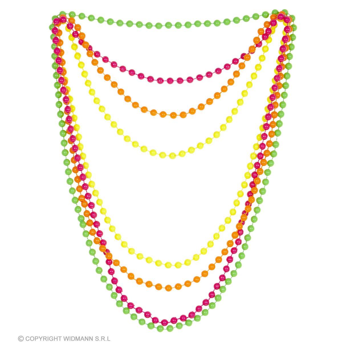 Collana perline fluorescenti 4 colori assorite