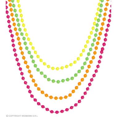 Collana perline fluorescenti 4 colori assorite