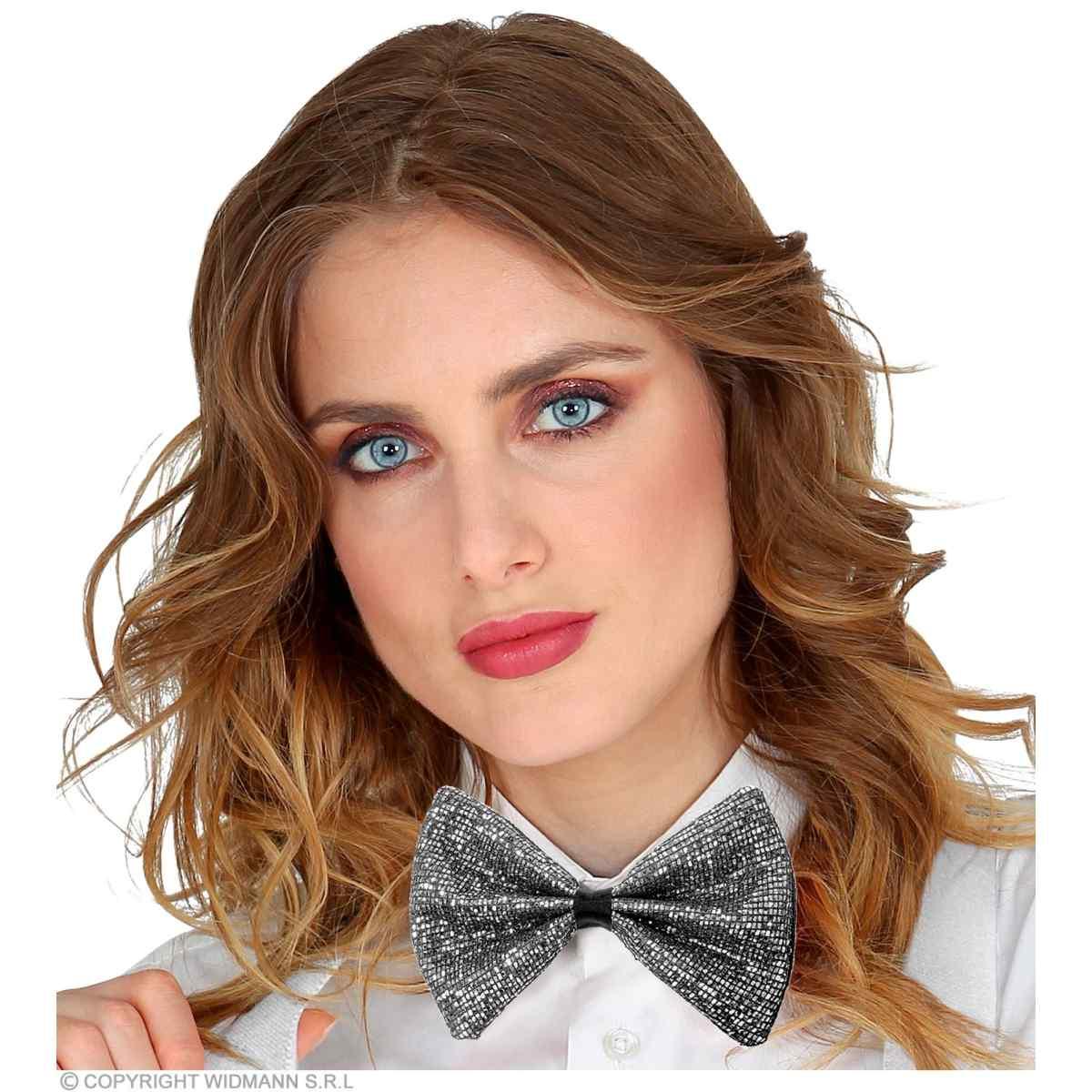 Papillon argento glitter