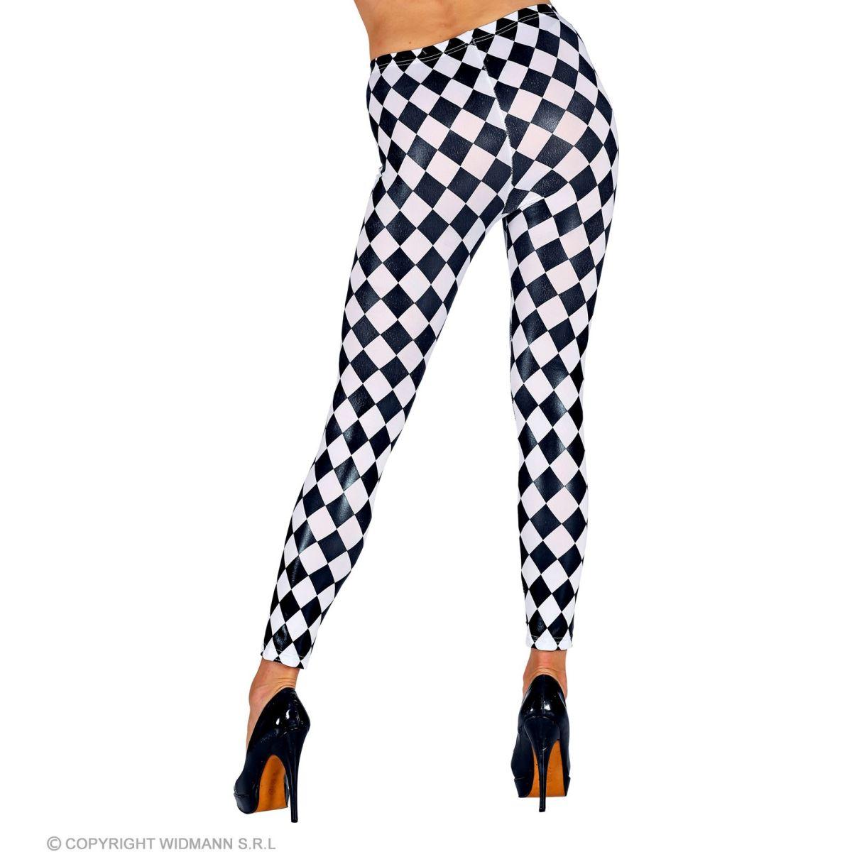 Leggins scacchi nero bianco