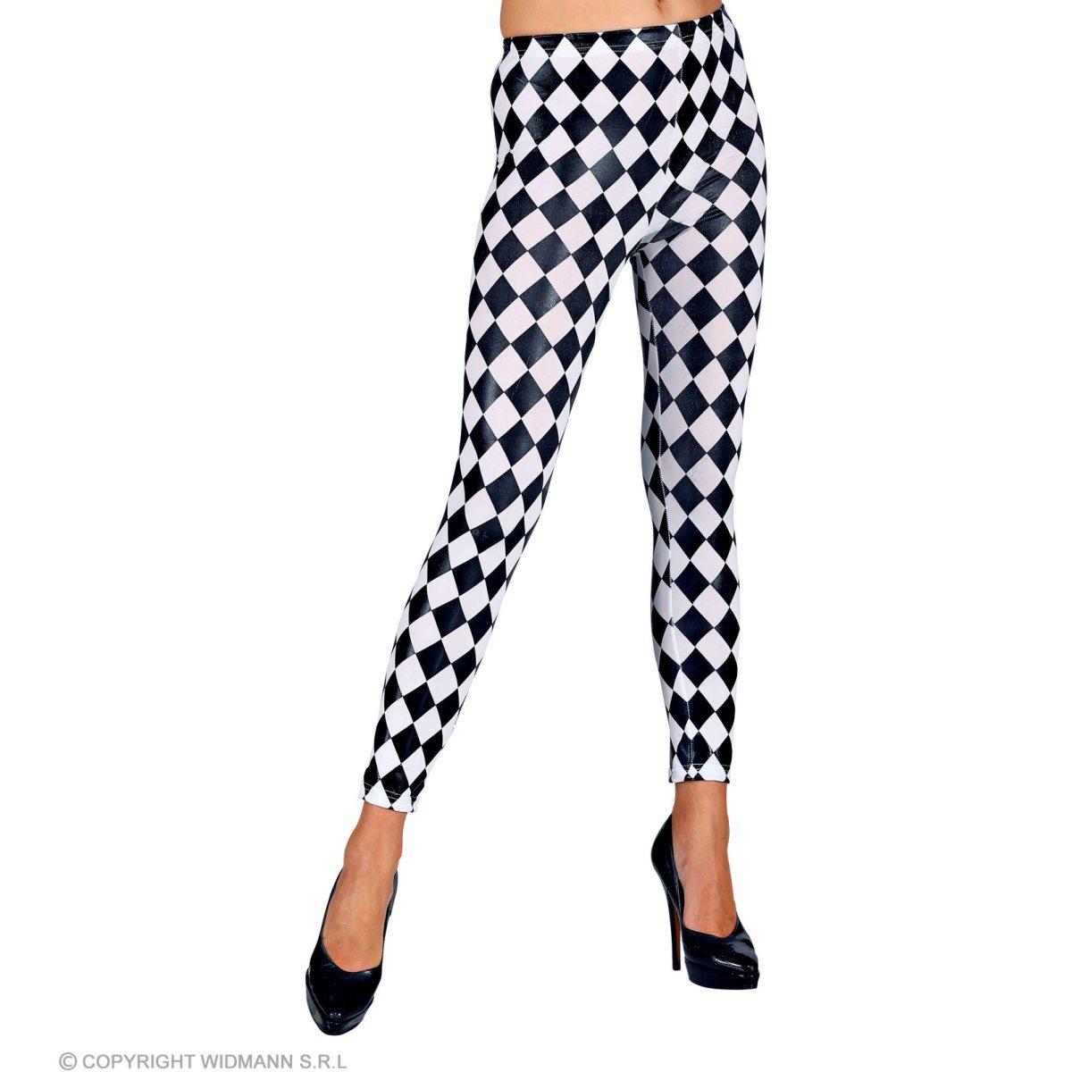 Leggins scacchi nero bianco
