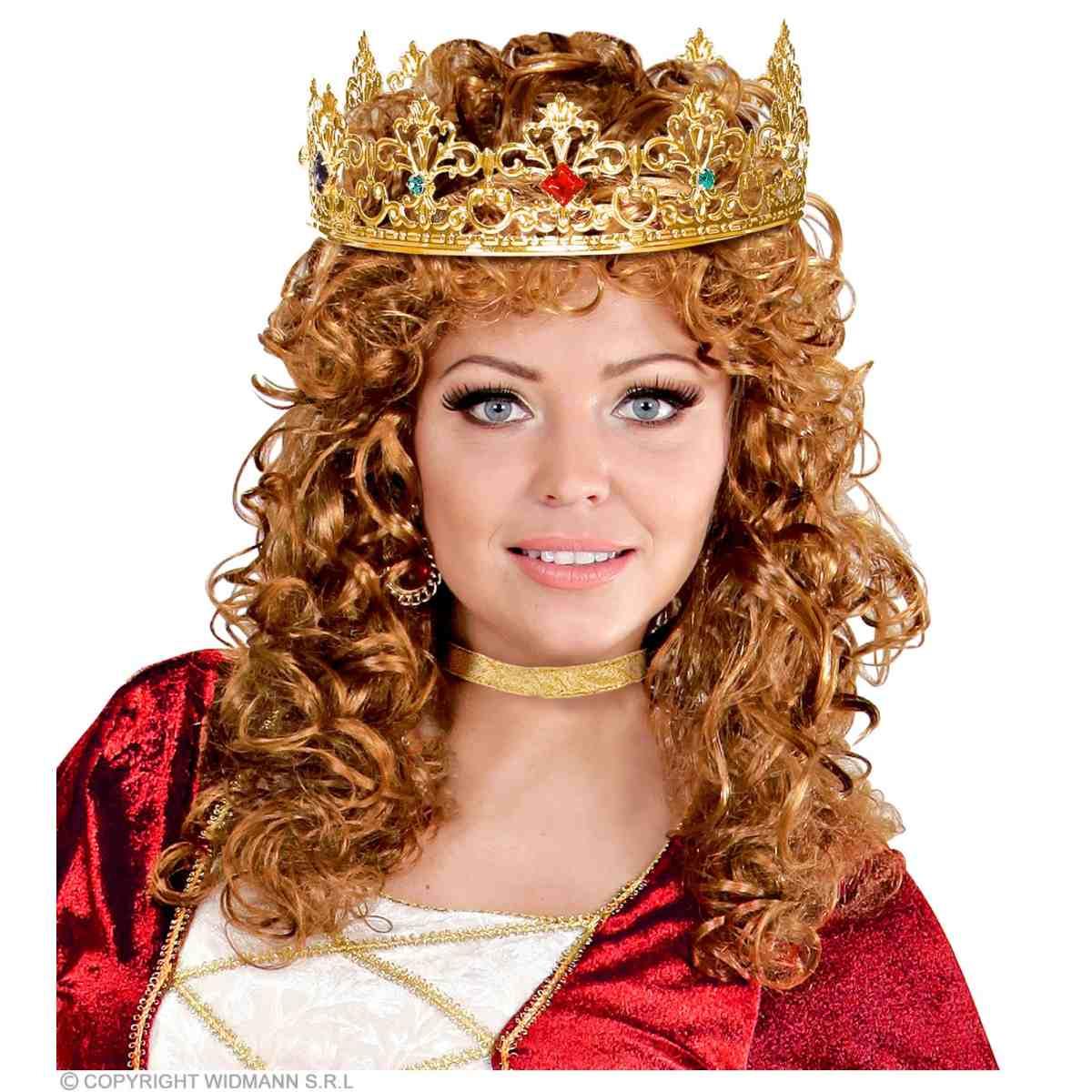 Corona regina metallo oro gemme