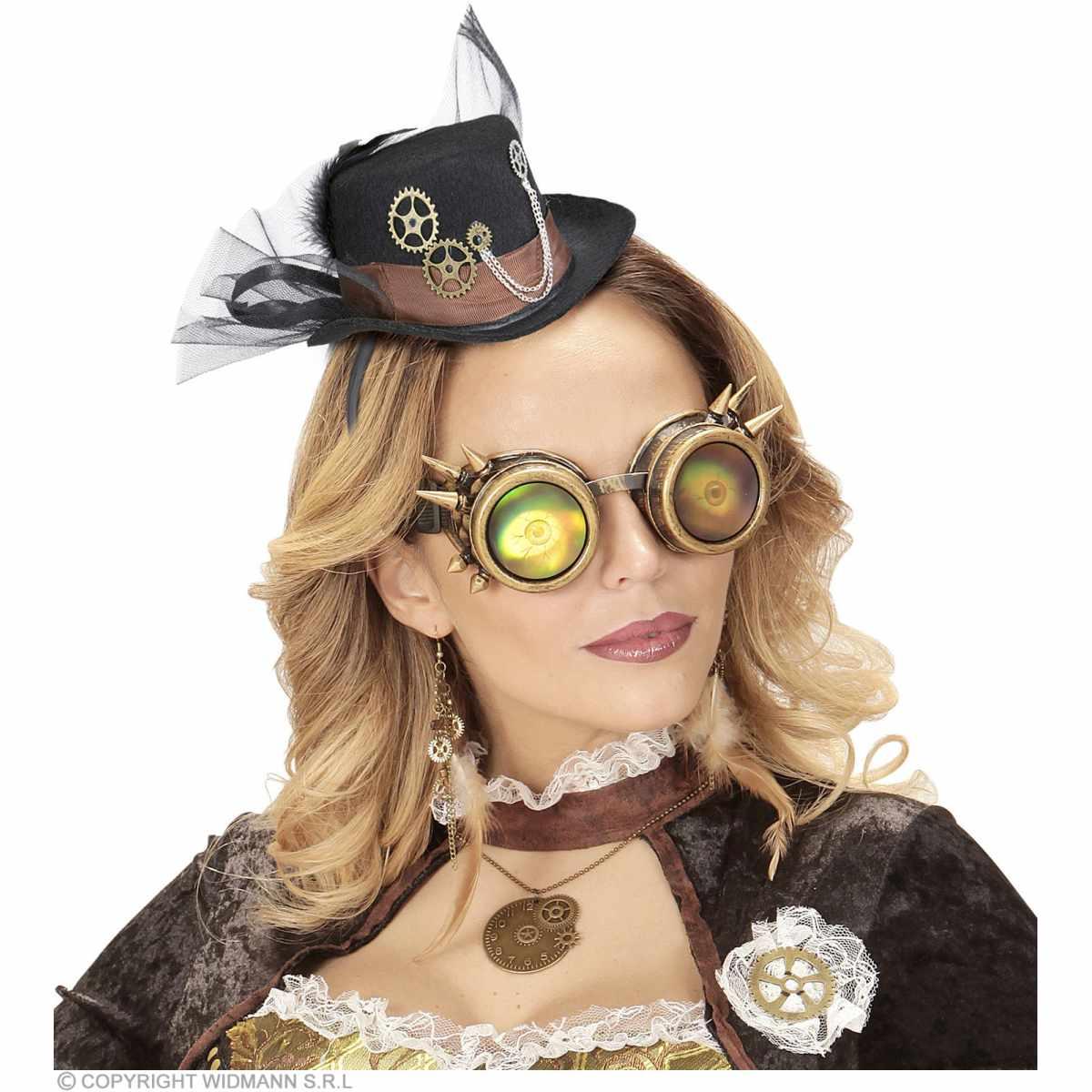 Cappello mini steampunk nero