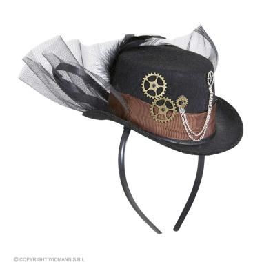 Cappello mini steampunk nero