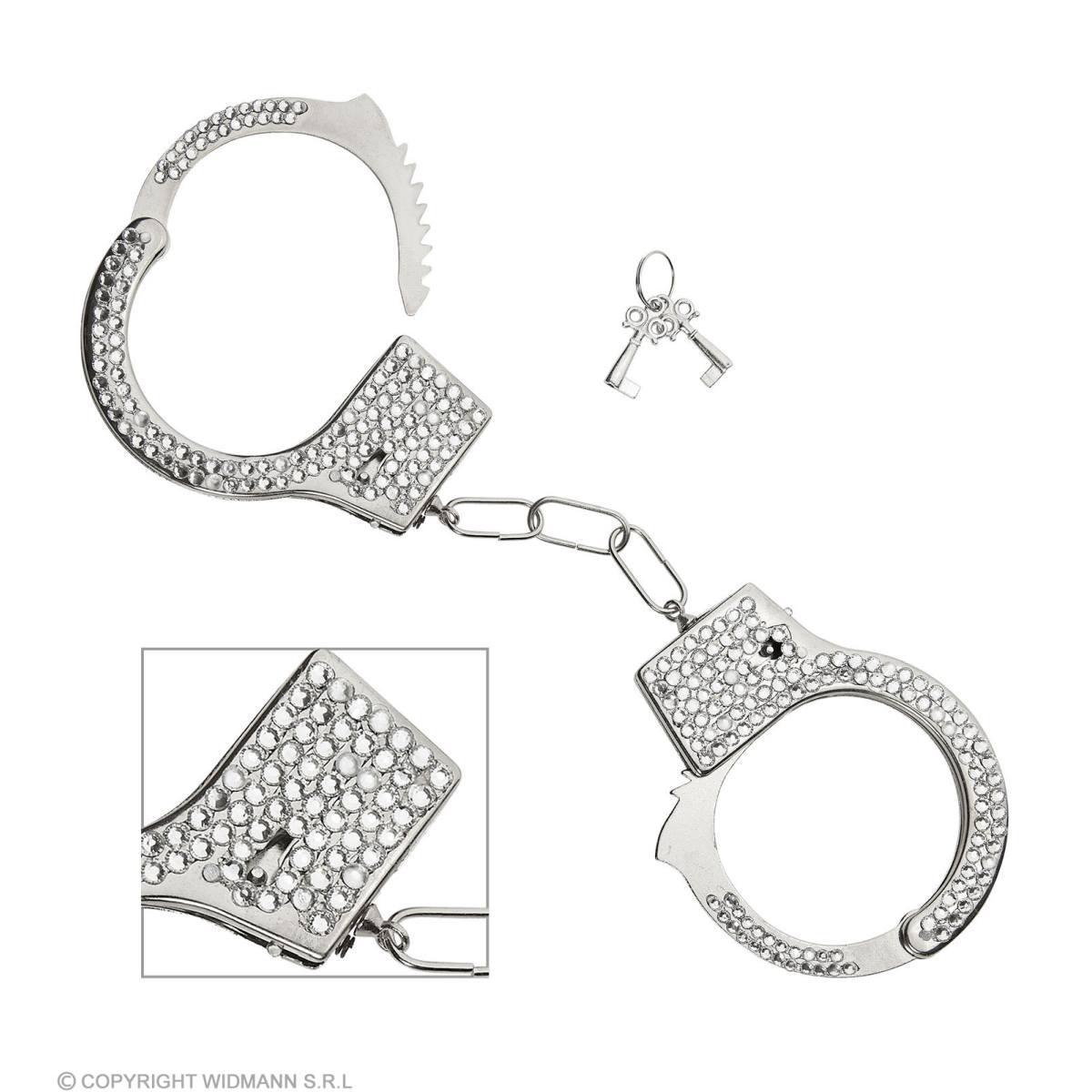 Manette metallo strass