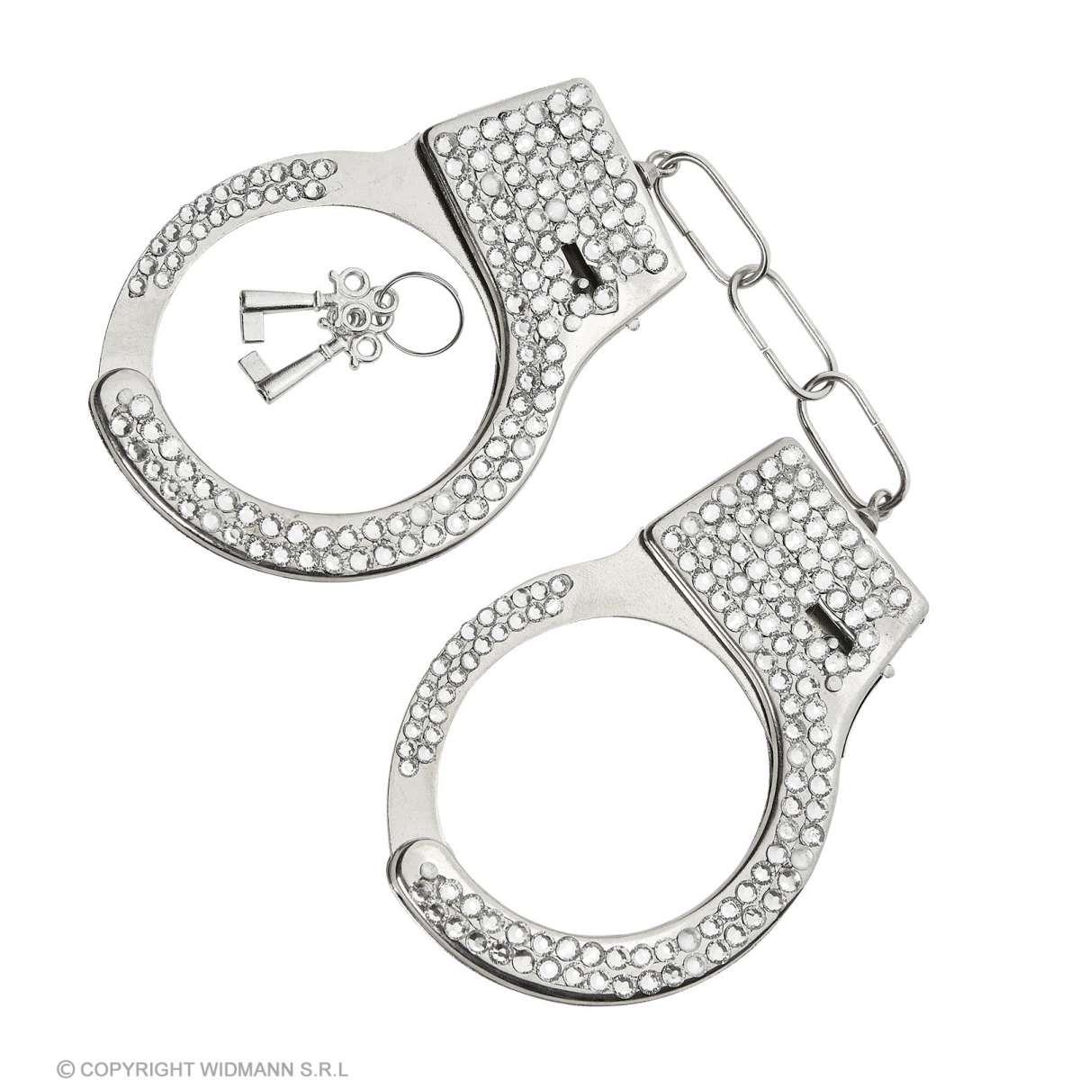 Manette metallo strass