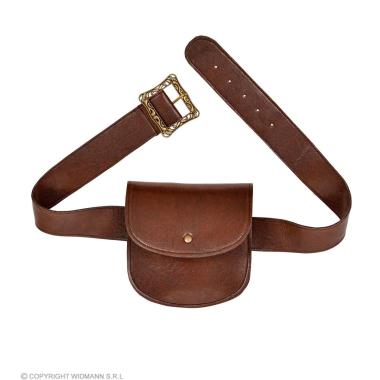 Borsellino cintura similpelle marrone