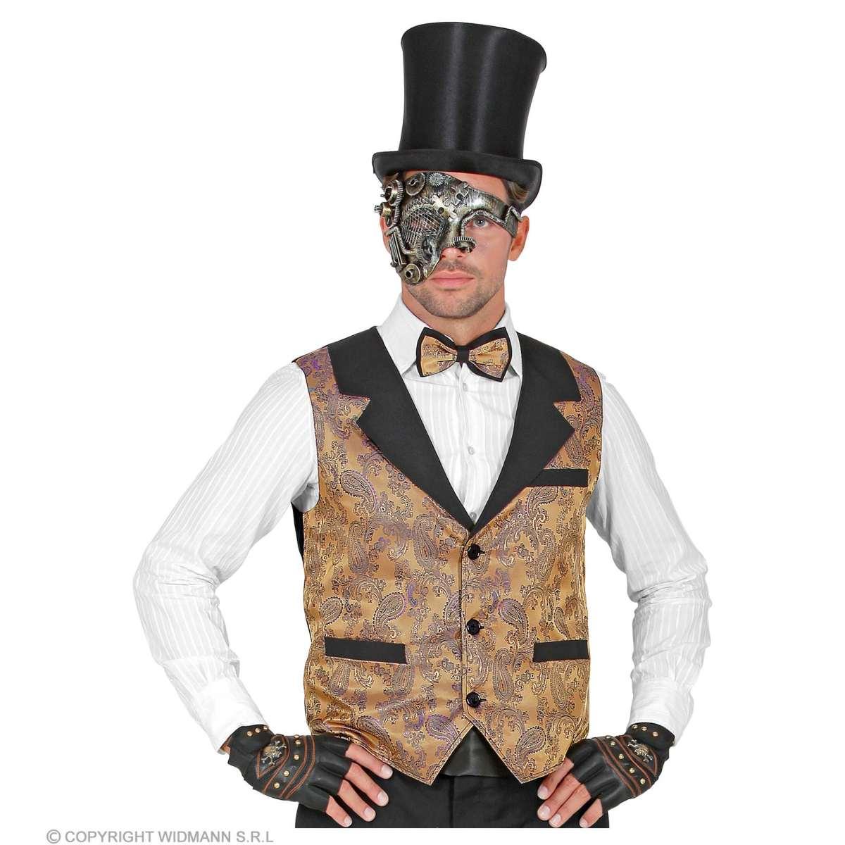 Costume gilet marrone jacquard