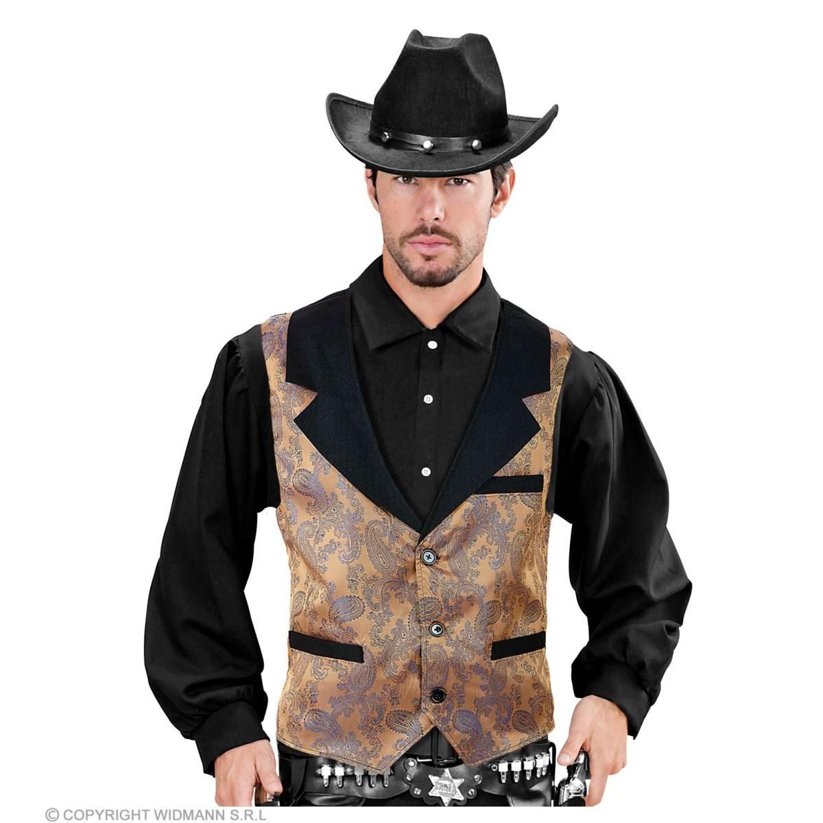 Costume gilet marrone jacquard