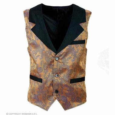 Costume gilet marrone jacquard
