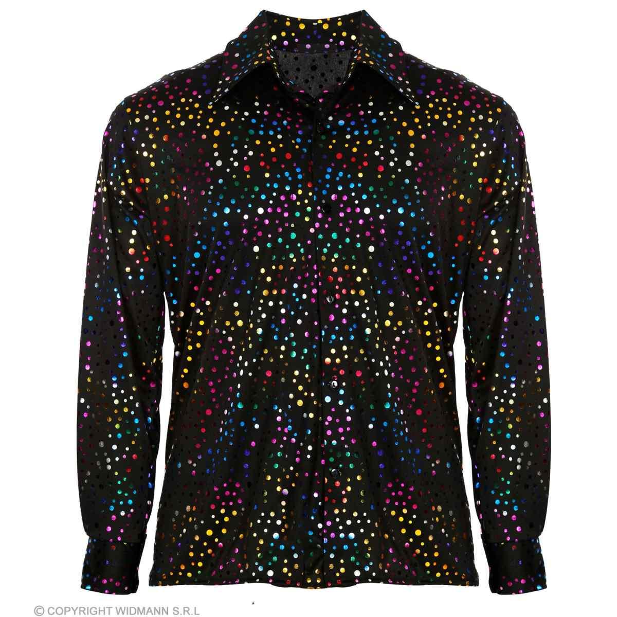 Camicia nera disco brillantini