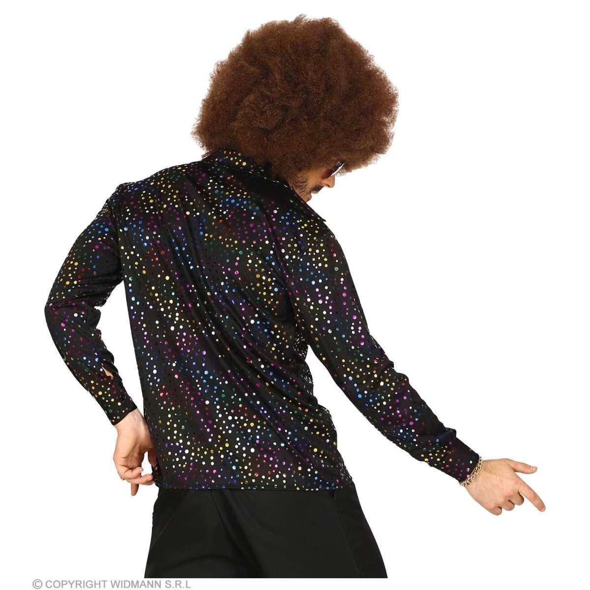 Camicia nera disco brillantini