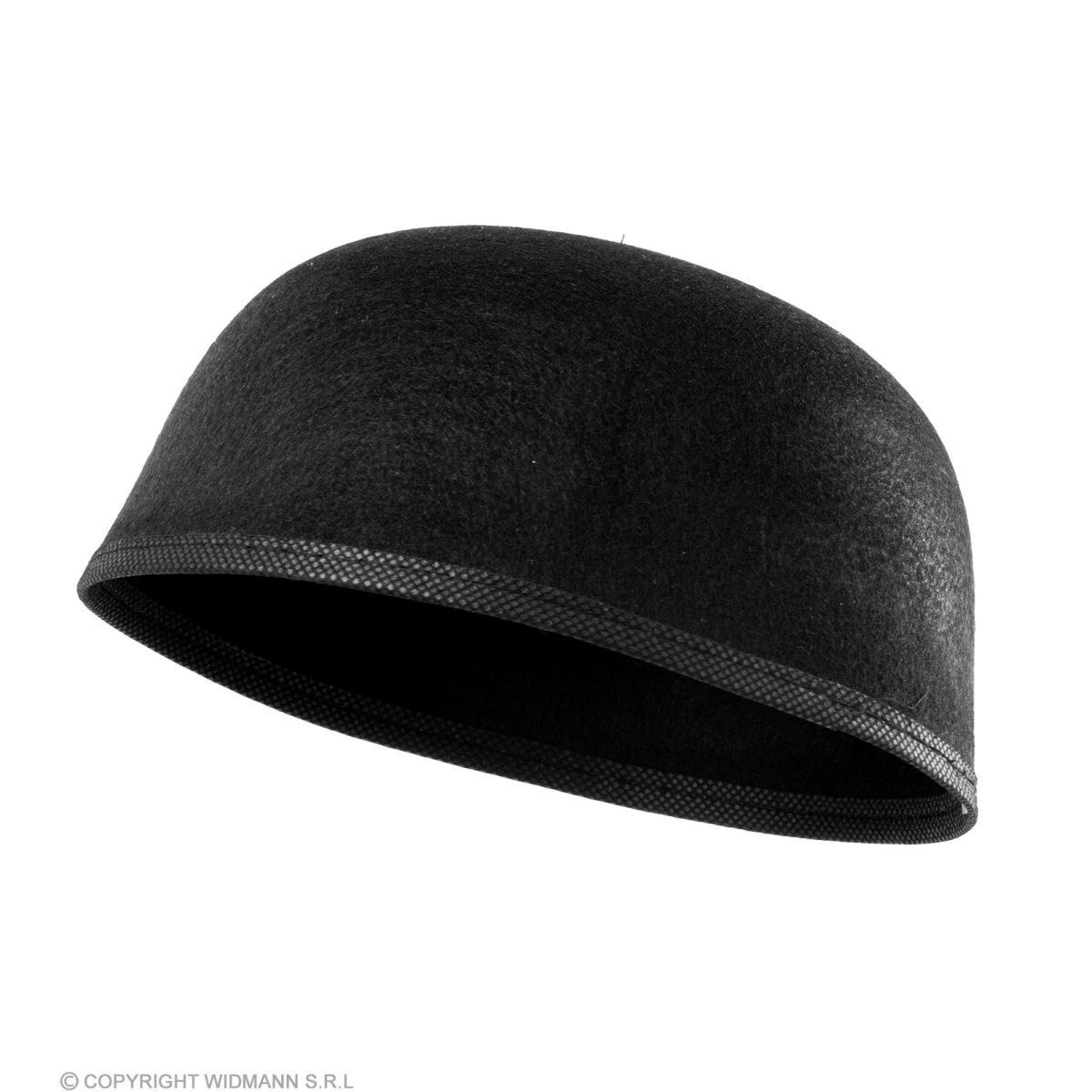 Cappello calotta feltro nero
