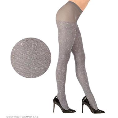 Collant argento glitter