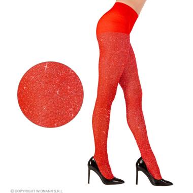 Collant rosse glitter