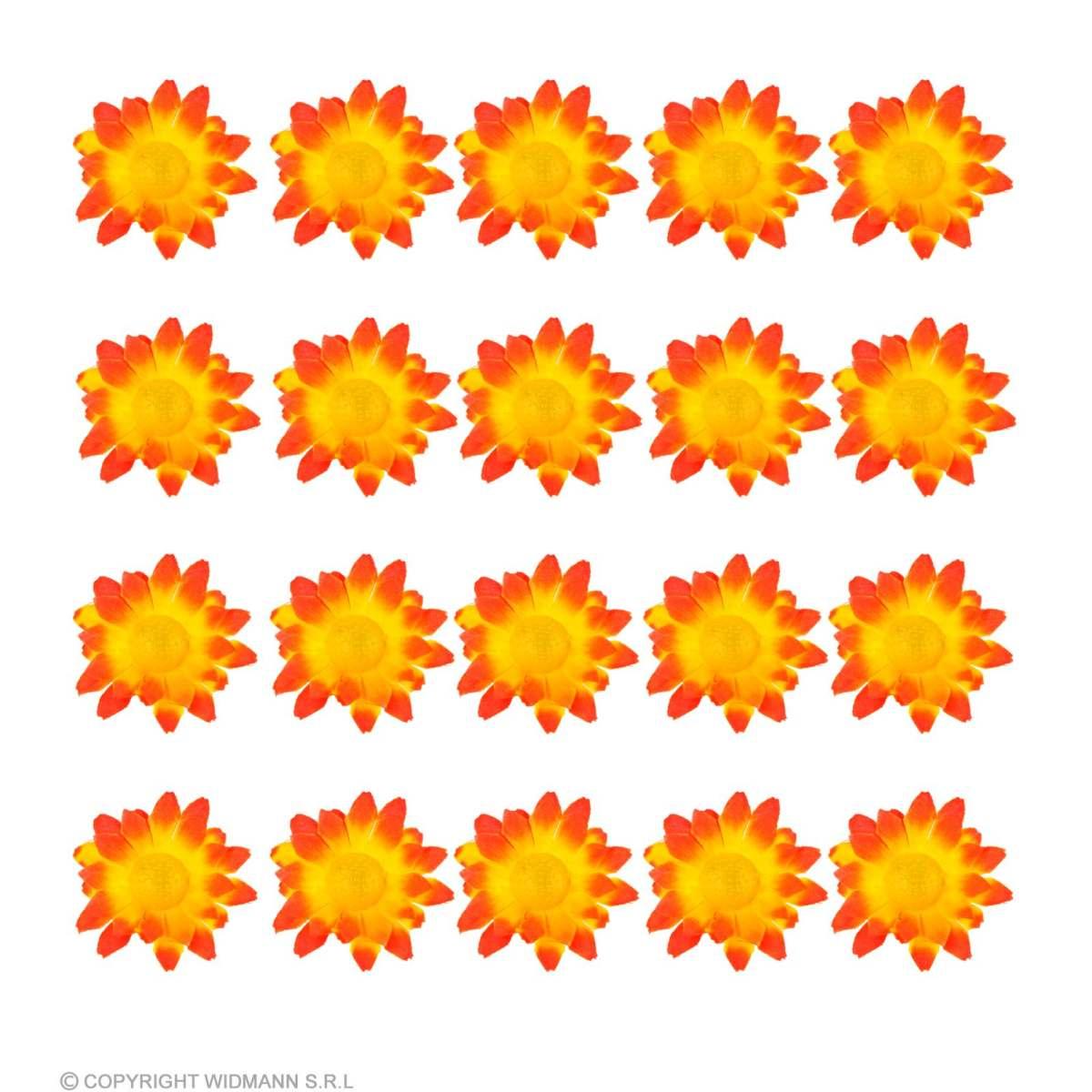 Fiori decorativi arancioni Set 20 pz