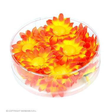 Fiori decorativi arancioni Set 20 pz
