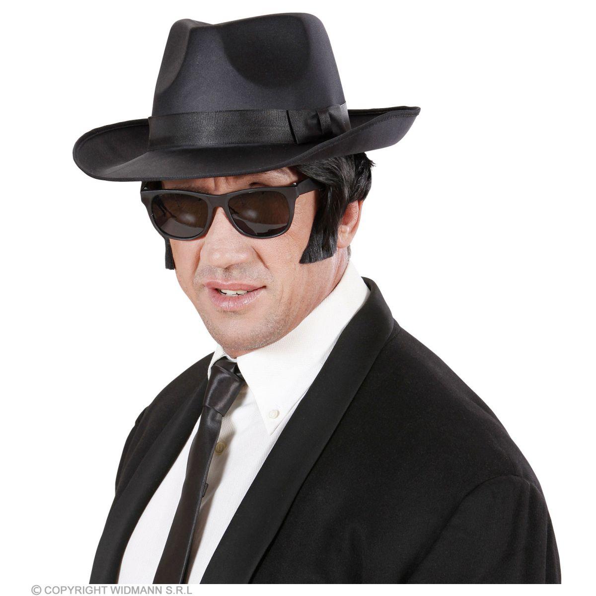 Cappello borsalino raso nero