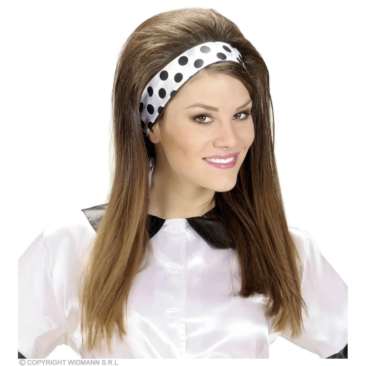 Foulard raso bianco pois neri