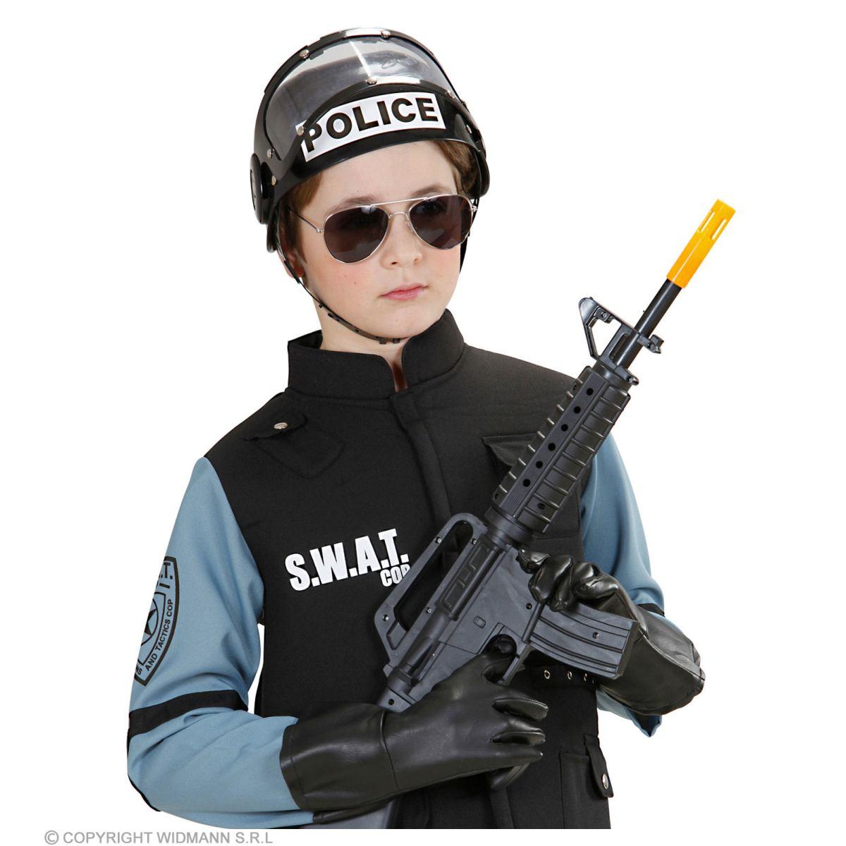 Elmo poliziotto casco nero