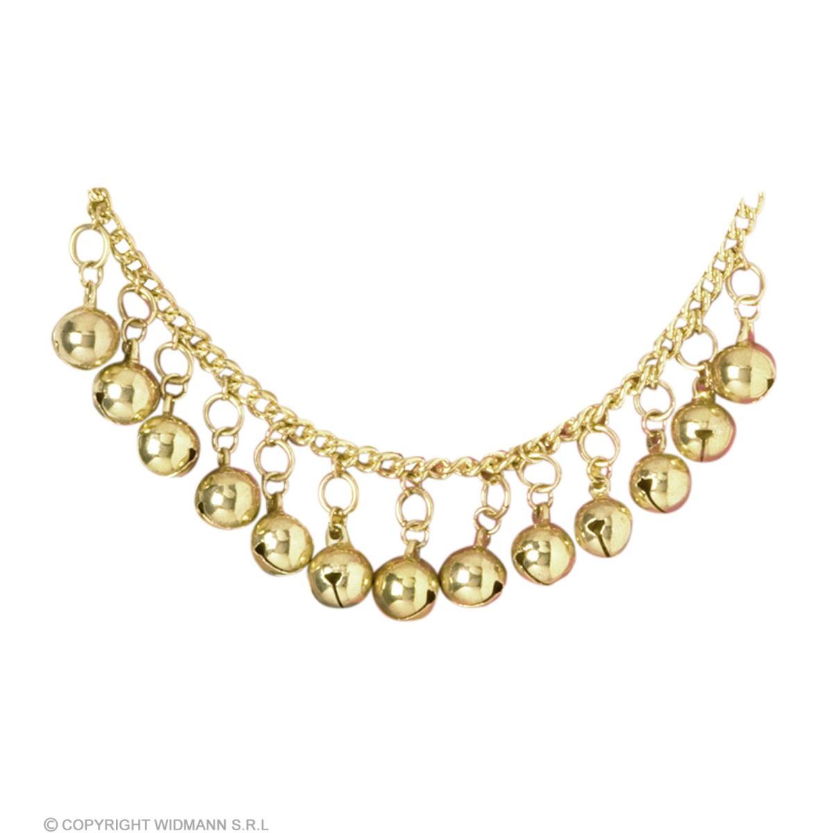 Cavigliera metallo campanelle oro