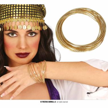 Bracciale metallo cerchi oro