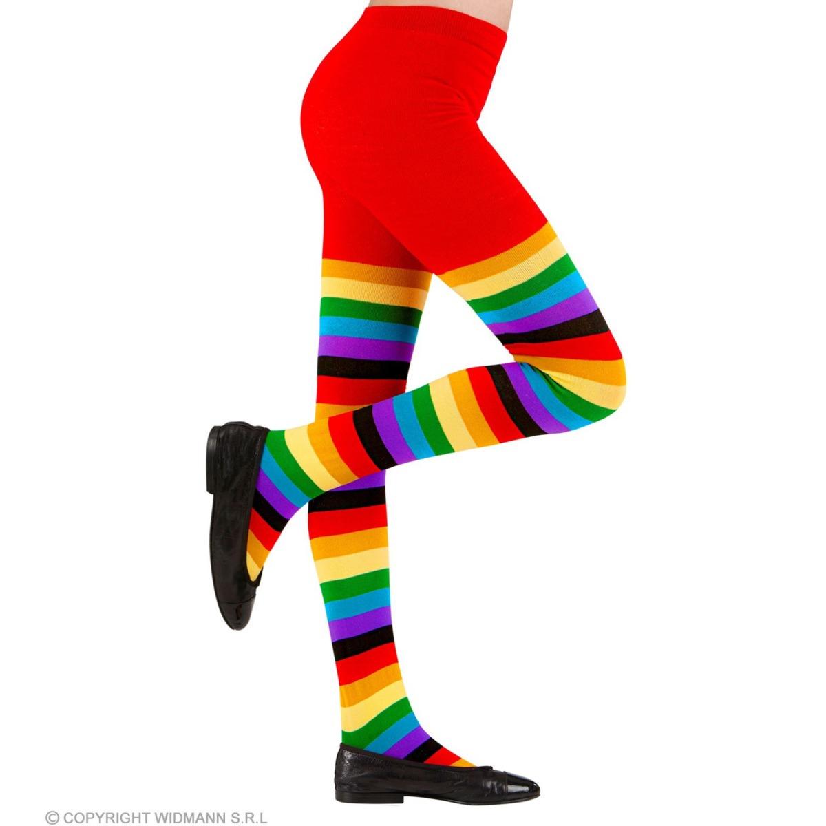 Collant righe multicolor