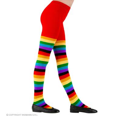Collant righe multicolor