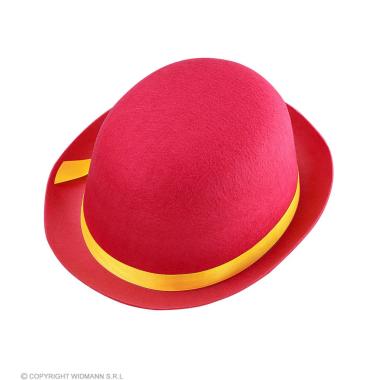 Cappello bombetta feltro rosa