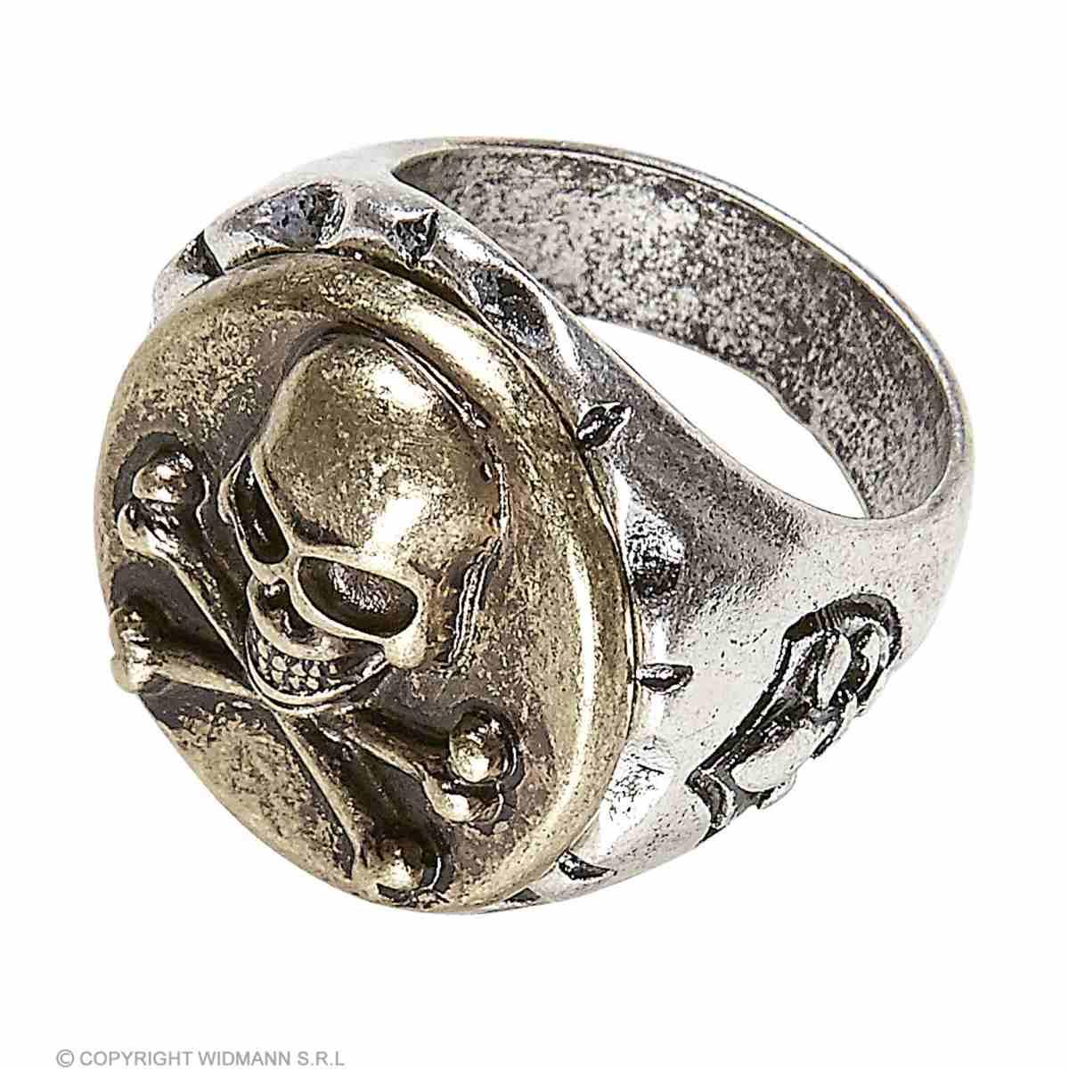 Anello teschio metallo