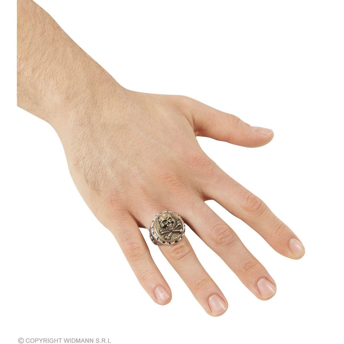 Anello teschio metallo