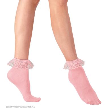 Calzini rosa pizzo