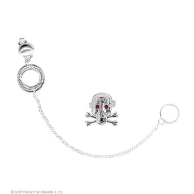 Anello metallo punk orecchino
