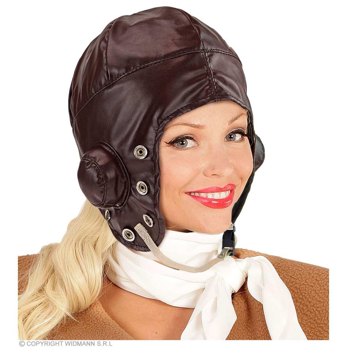 Cappello aviatore similpelle marrone