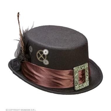 Cappello feltro stempunk nero